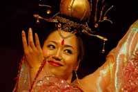 Fotos fra Tang Dynastiet show i Xian, Kina